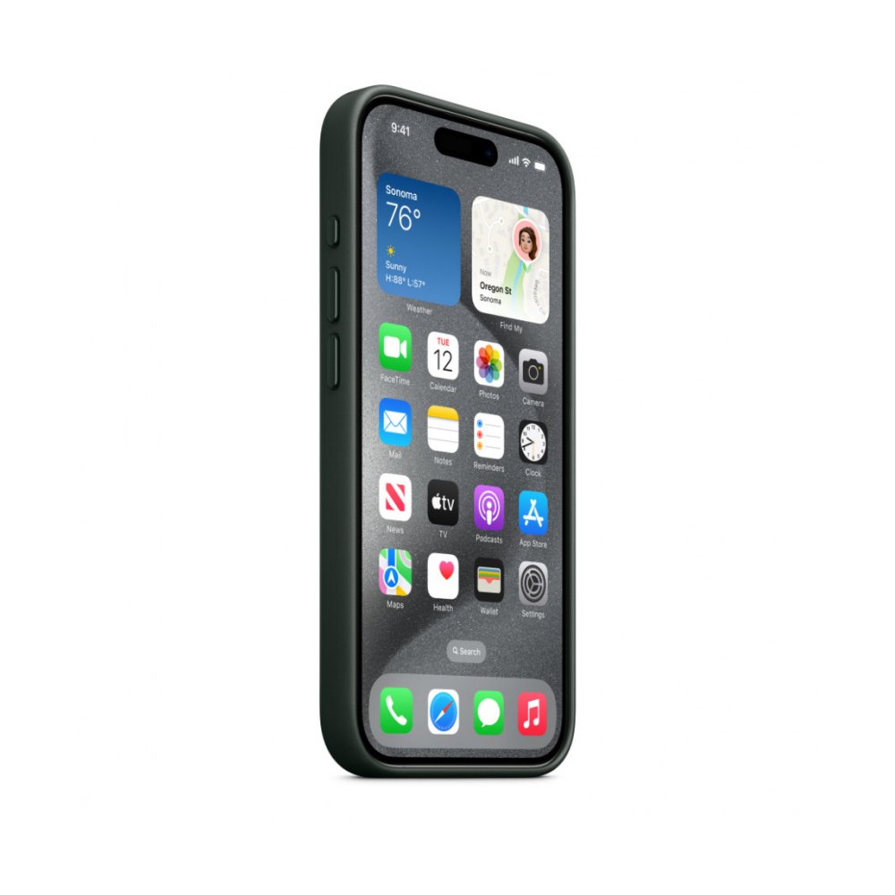 Чехол Apple FineWoven Case with MagSafe для iPhone 15 Pro Max - Evergreen
