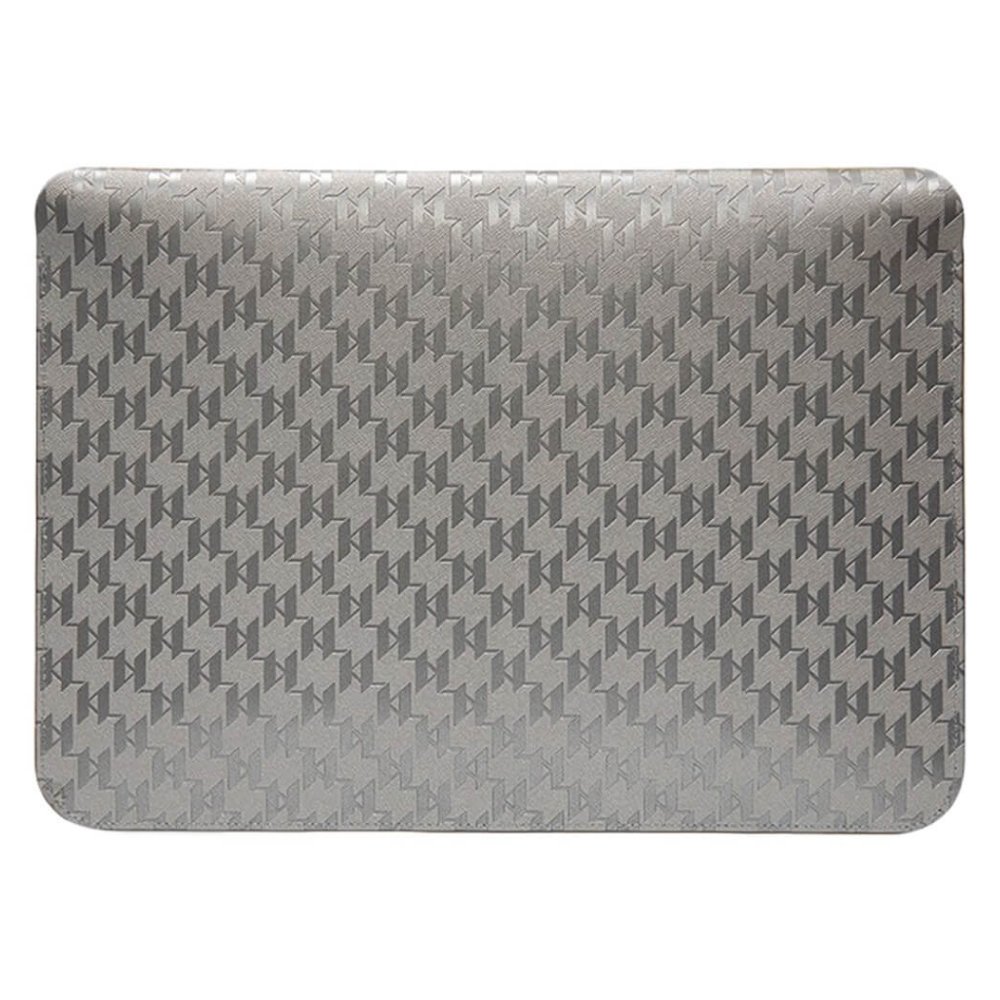Чехол Lagerfeld Saffiano Sleeve Monogram NFT Karl Ikonik для MacBook Air/Pro 13"/Pro 14. Цвет: сереб