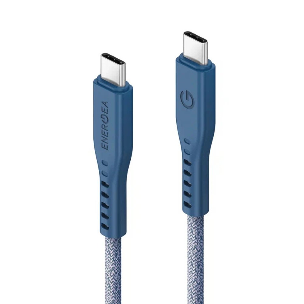 Кабель EnergEA FLOW USB-C - Lightning MFI, PD 60Вт, 3А, 1.5м. Цвет: синий