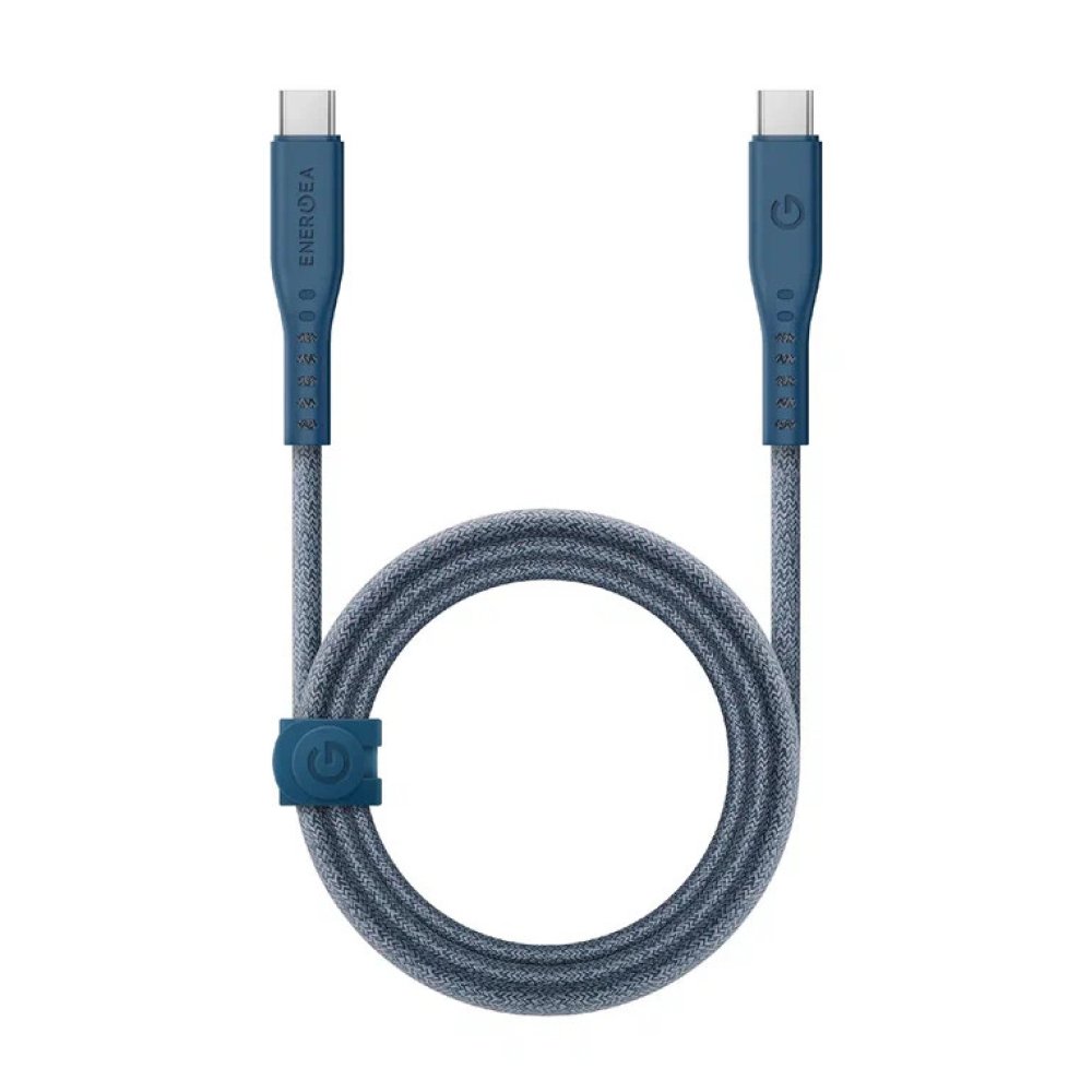 Кабель EnergEA FLOW USB-C - Lightning MFI, PD 60Вт, 3А, 1.5м. Цвет: синий