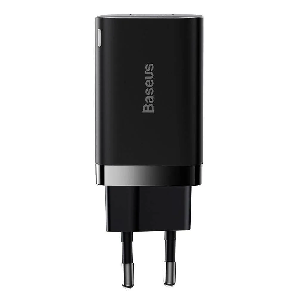 Адаптер питания Baseus USB + USB-C 30W Si Pro Quick Charger. Цвет: черный