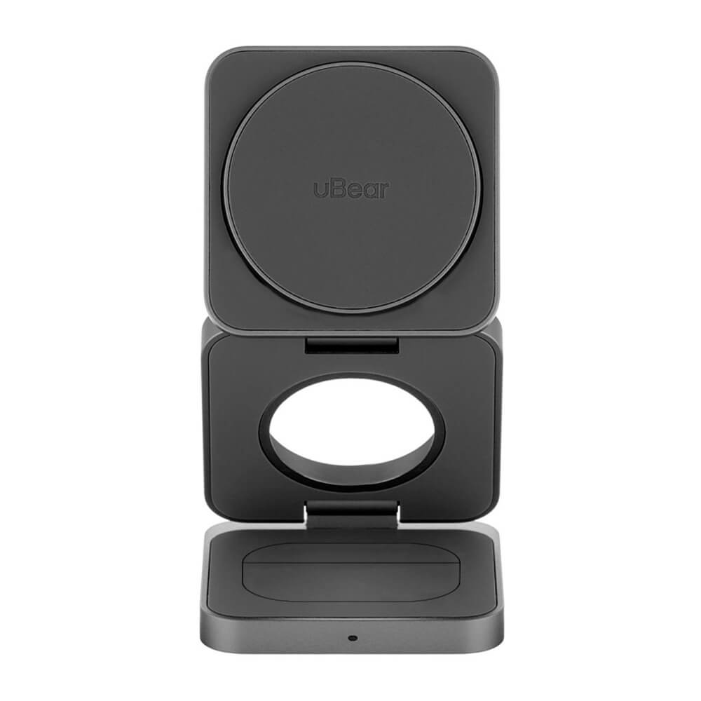 Беспроводное зарядное устройство uBear Balance 3 в 1, MagSafe, 15W. Цвет: серый