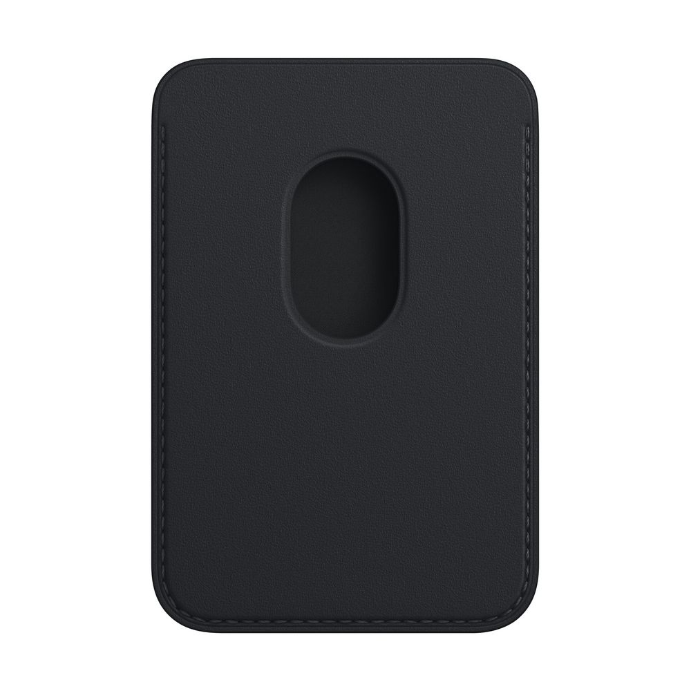Кожаный чехол-бумажник MagSafe для iPhone. Цвет: "Тёмная ночь"