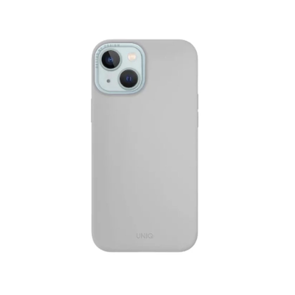 Чехол Uniq LINO MagSafe для iPhone 15. Цвет: серый