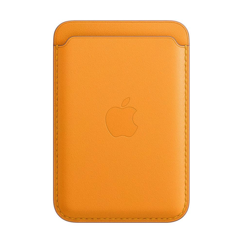 Кожаный чехол-бумажник MagSafe для iPhone. Цвет: "Золотой апельсин"