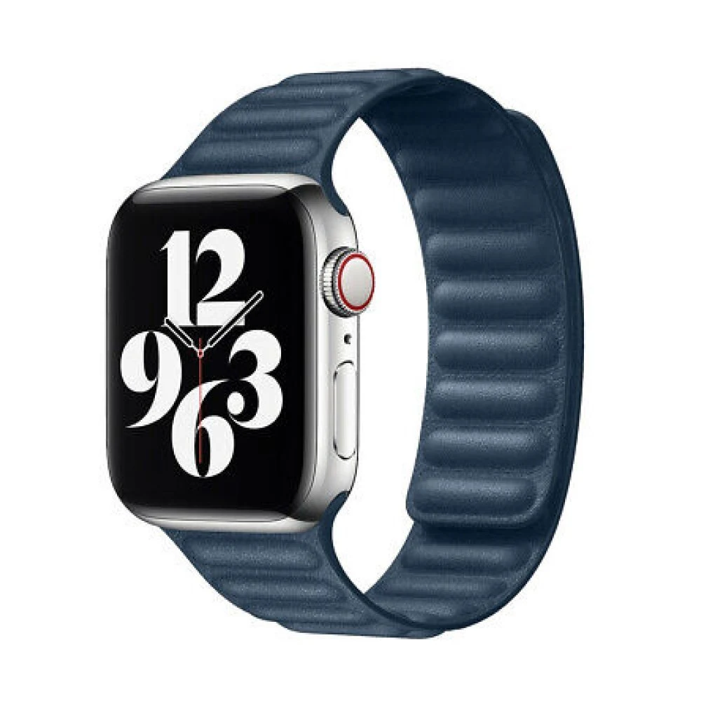 Ремешок Apple для Apple Watch 45мм с магнитной застежкой, FineWoven, M/L Цвет: "Тихоокеанский синий"