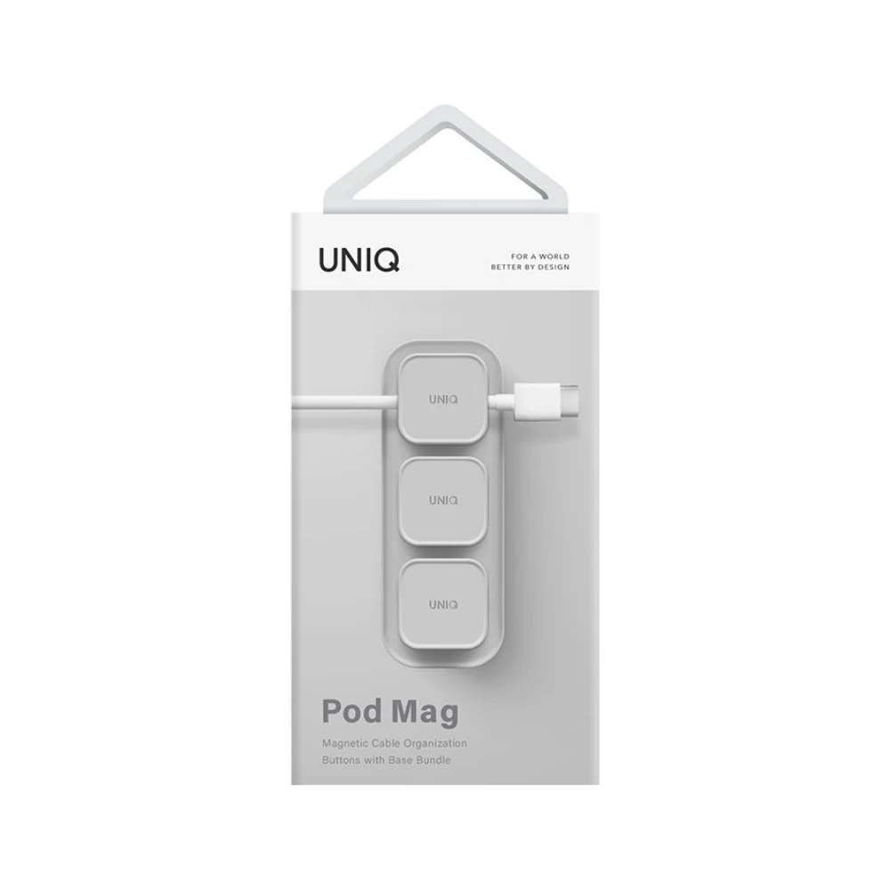 Органайзер Uniq POD Magnetic Cable Organizer. Цвет: светло-серый