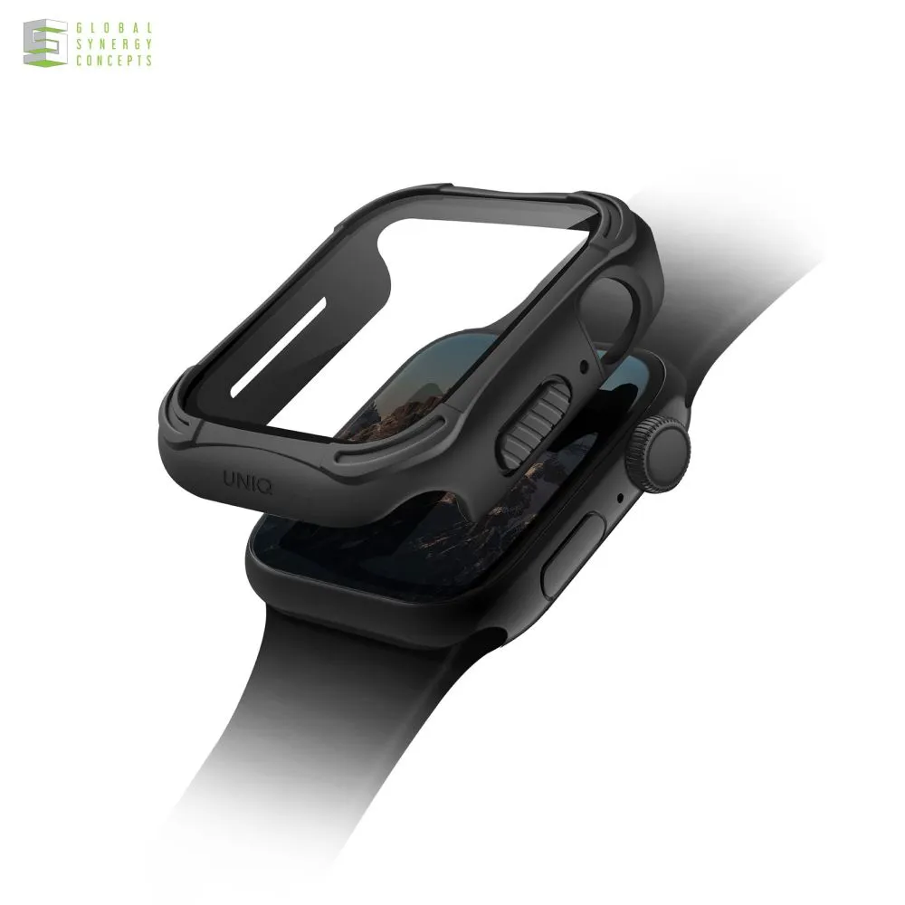 Чехол Uniq Torres антимикробный для Apple Watch 4/5/6/SE 44мм. Цвет: чёрный