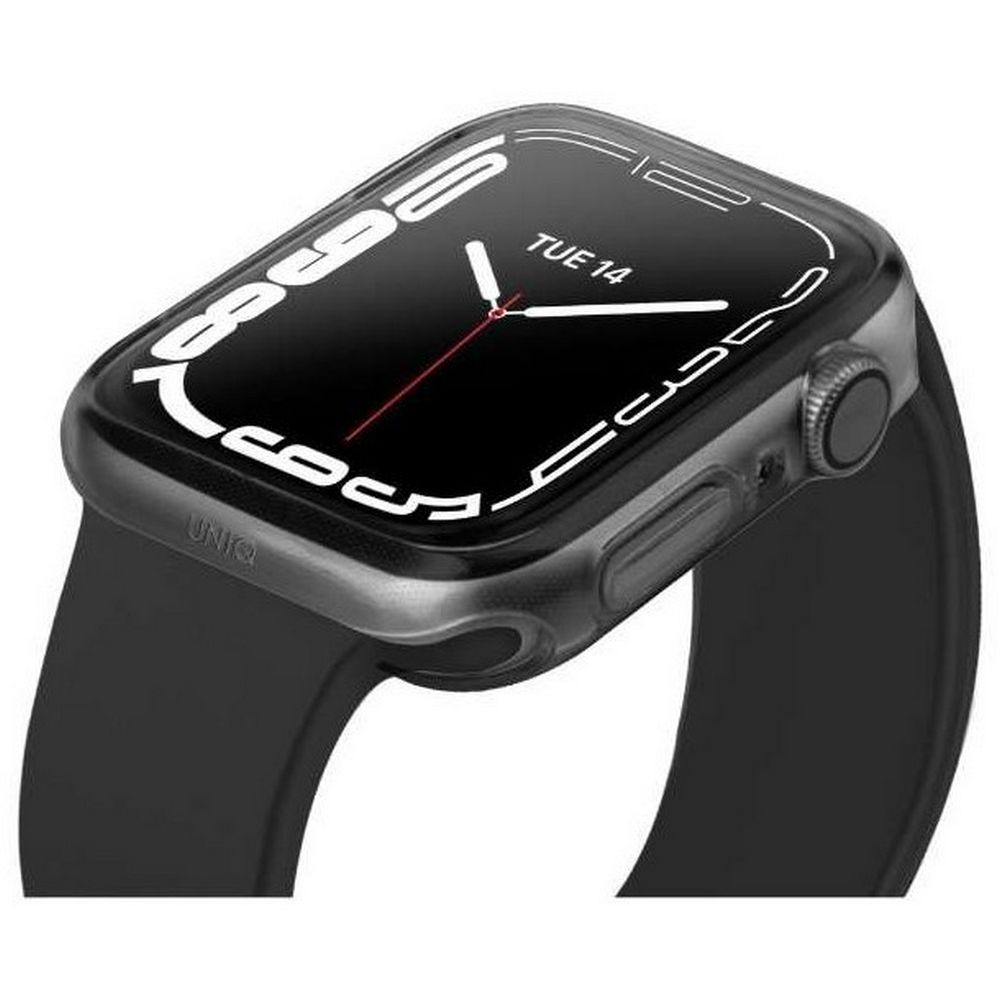 Чехол Uniq Glase (2 шт.) для Apple Watch 7 45мм. Цвет: прозрачный и серый