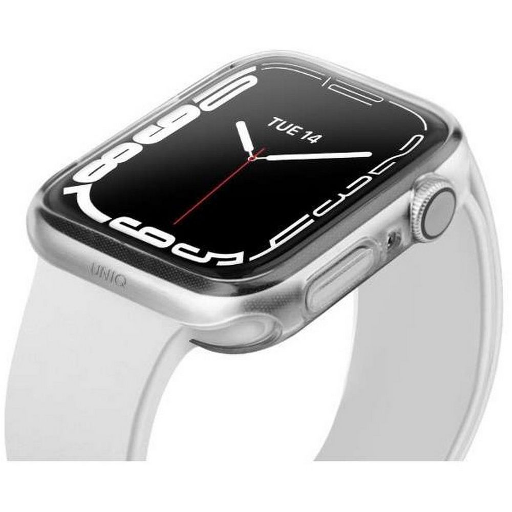 Чехол Uniq Glase (2 шт.) для Apple Watch 7 45мм. Цвет: прозрачный и серый
