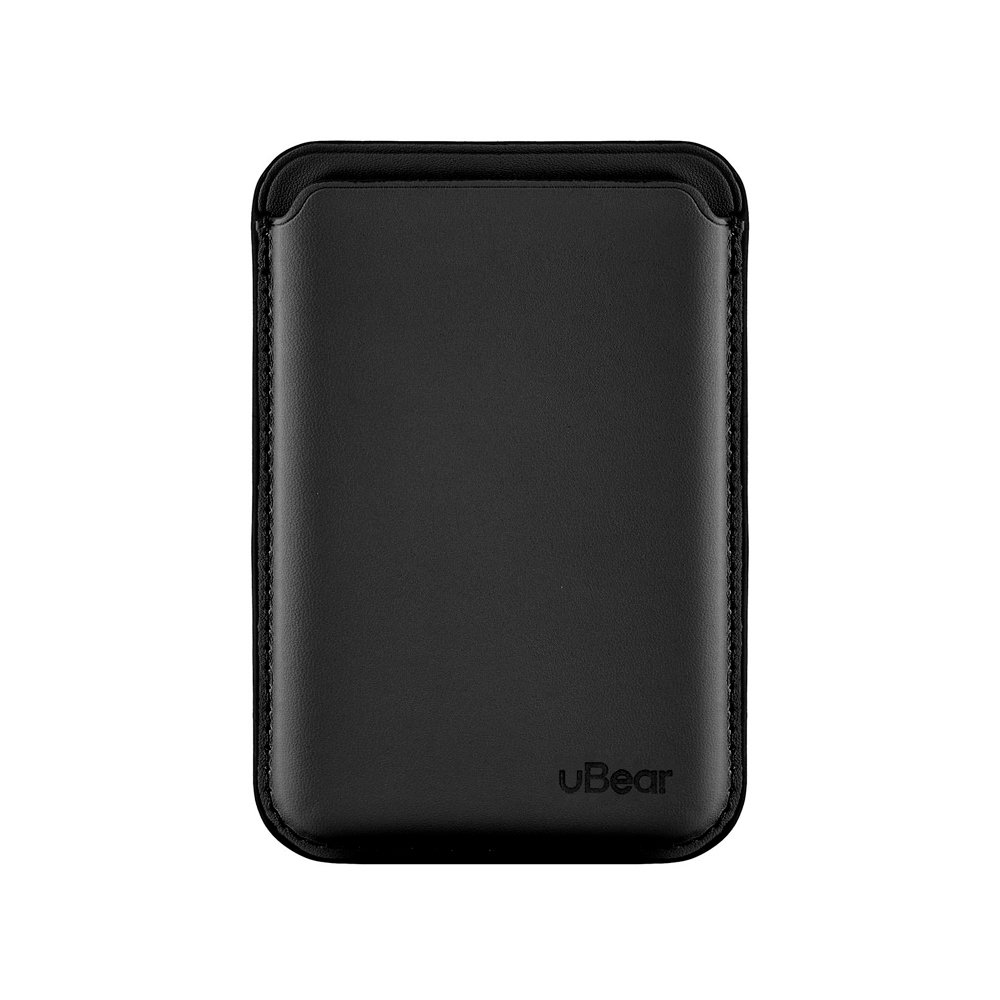 Магнитный бумажник Ubear Leather Shell Case с Magsafe, кожа. Цвет: чёрный