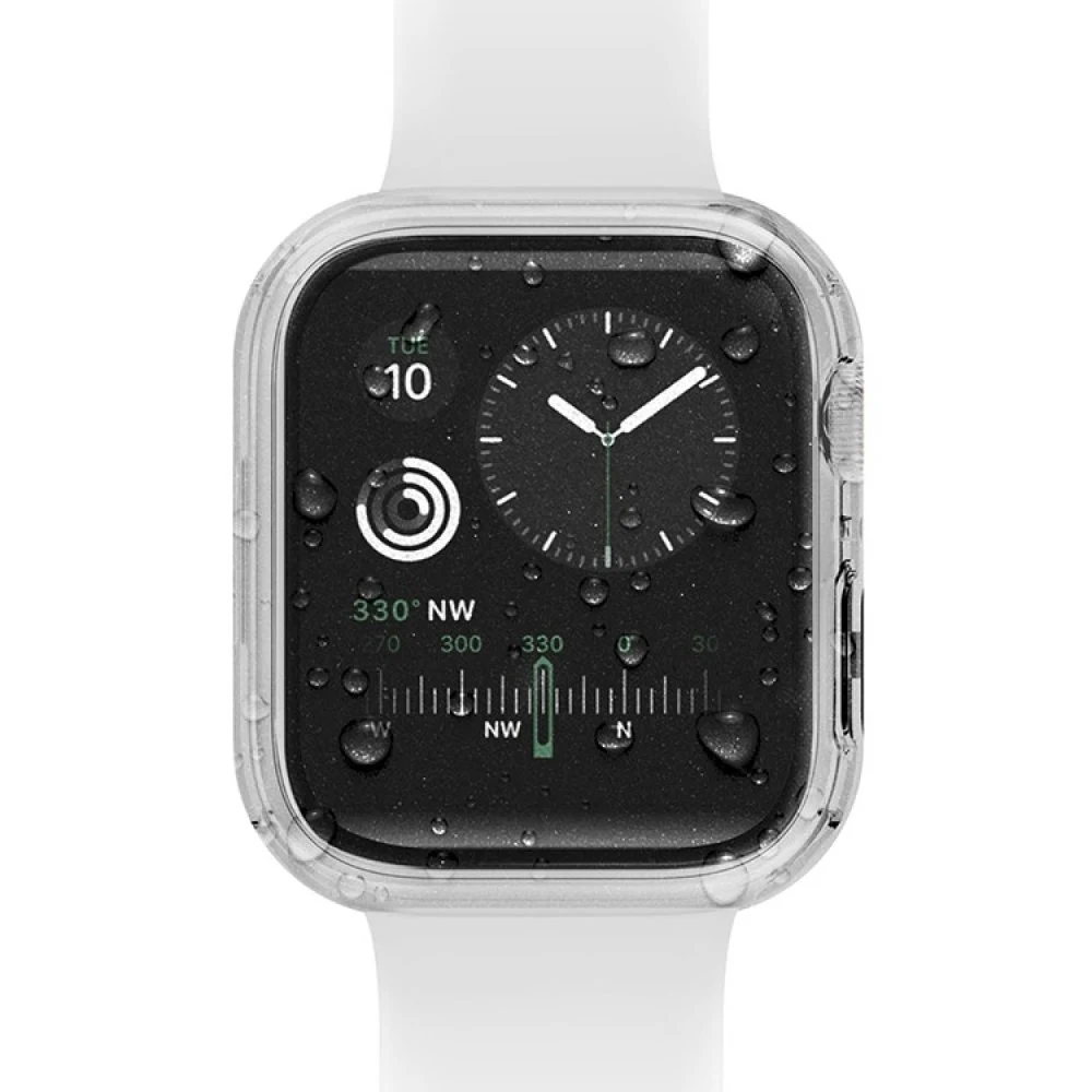 Чехол Uniq Nautic +9H glass влагозащищённый IP68 для Apple Watch 45мм. Цвет: прозрачный